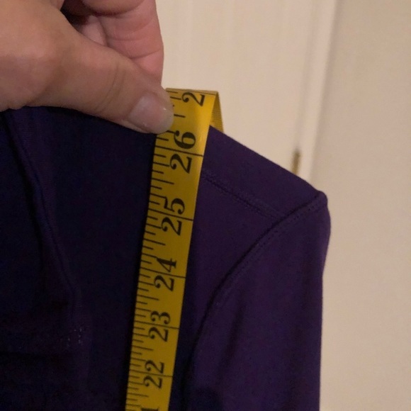 Lululemon Athletica size 10 purple Tadasana mesh back jacket thumb holes - Picture 8 of 15